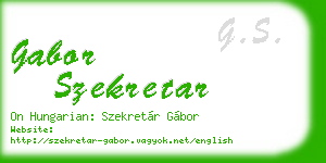 gabor szekretar business card